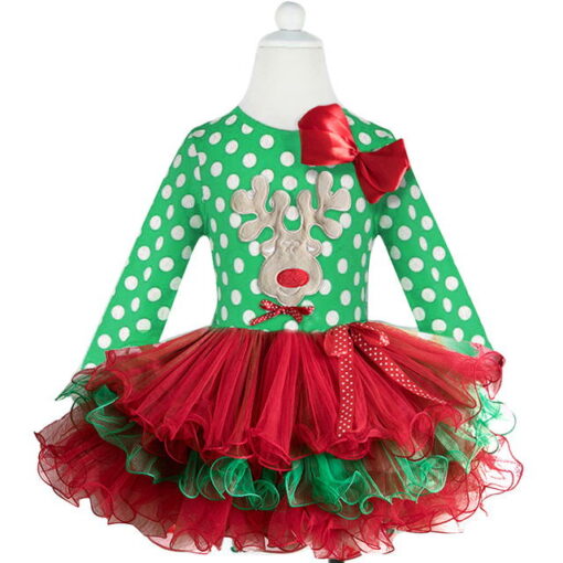 Fancy New Year Baby Girl Carnival Santa Dress For Girls Summer Mouse Christmas Children Clothing Party Tulle Kids Costume