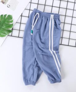 Children Summer Trousers Kid Solid Color Long Harem Pants Boys Sweatpants Toddler Bottom Baby Girl Leggings Anti-mosquito Pant