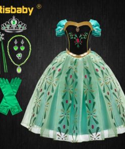 Infant Girl Christmas Dress Children's Party Anna Dress Carnival Costumes for Girls Disguise Child Elsa Anna Costume Elza Dress