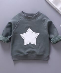 12M-5T Kids Sweatershirts Toddler Boys Girls Velet Sweatshirt Autumn Winter Warm Pullover Cotton Hoodies Children Outwear Tops