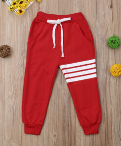 New Arrivels Sports Pants Kids Boy Girl Striped Harem Long Pants Toddler Trousers Bottoms Sweatpants