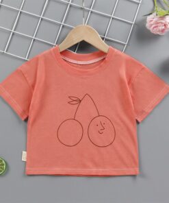 T shirt kids t-shirt baby cute kids plain t shirt Summer Children Outerwear pink yellow wholesale clothing dropshipping