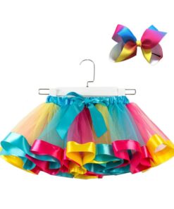 2020 New Tutu Skirt Baby Girl Clothes 12M-8Yrs Colorful Mini Pettiskirt Girls Party Dance Rainbow Tulle Skirts Children Clothing