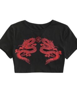 chinese style Dragon print summer t shirt Women Ladies girl Tie-dye Print Sleeveless Pullover Vest Tank tee Tops Shirts hot