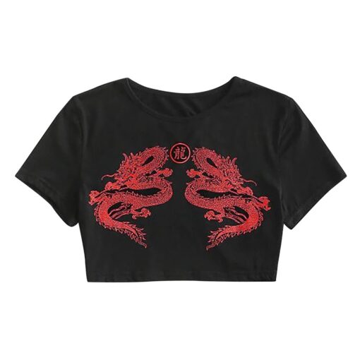 chinese style Dragon print summer t shirt Women Ladies girl Tie-dye Print Sleeveless Pullover Vest Tank tee Tops Shirts hot