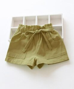 Baby Girl Shorts Kid Short Pants Casual Pants Solid Cotton Pants Summer Children Travel Beach Short Trousers