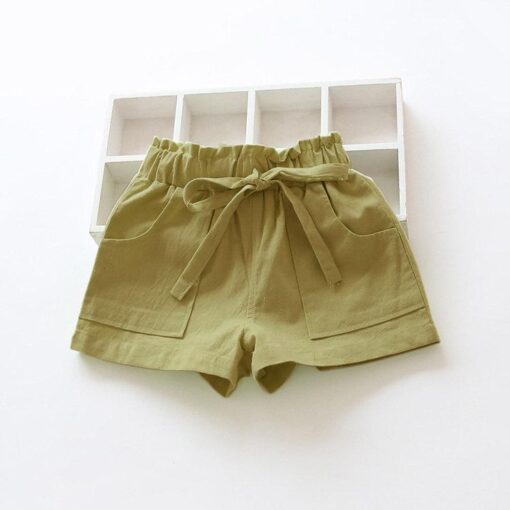 Baby Girl Shorts Kid Short Pants Casual Pants Solid Cotton Pants Summer Children Travel Beach Short Trousers