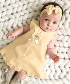 Newborn Baby Girl Dress Sleeveless Casual Maxi Bow Dress+Headband Set outfit Bowknot Ruffle Red Clothes Baby Summer Dress