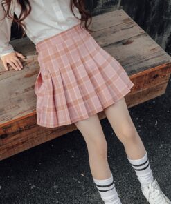 Kids vintage pleated skirt for girl plaid cotton skirts school clothes spring autumn teenager girl skirt children clothing 3-14Y