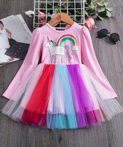Dot Long Sleeve Dress For Girls Clothing Baby Girl Clothing Teenager School Daily Wear Kids Casual Clothes Vestido Infantil 8T