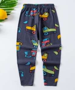 3-12Y Kids Children Boys Girls Bottom Pants Autumn Spring Lycra Thin Cartoon Kids Harem Pants Kids Girls Leggings Trousers