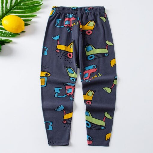 3-12Y Kids Children Boys Girls Bottom Pants Autumn Spring Lycra Thin Cartoon Kids Harem Pants Kids Girls Leggings Trousers