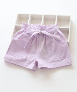 Baby Girl Shorts Kid Short Pants Casual Pants Solid Cotton Pants Summer Children Travel Beach Short Trousers