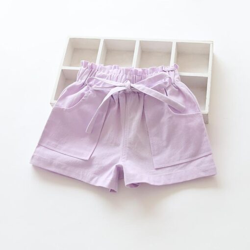 Baby Girl Shorts Kid Short Pants Casual Pants Solid Cotton Pants Summer Children Travel Beach Short Trousers