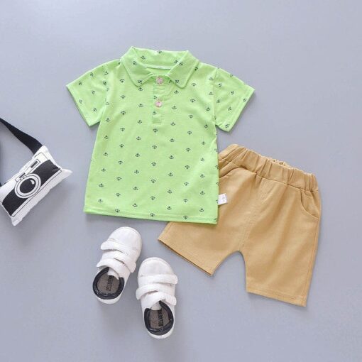 2020 New Baby Shirt Clothing Set Boys Girls Cute Summer Casual Wear Set Cartoon Mustache Top Denim Set Children's Clothes 1-4 Ye