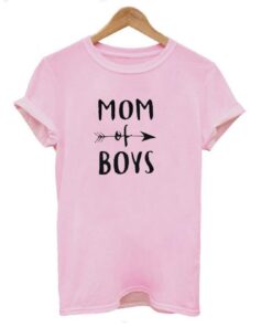 MOM OF BOYS Letter Print T Shirt Women Short Sleeve O Neck Loose Tshirt 2020 Summer Women Causal Tee Shirt Tops Mujer