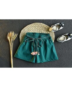 2020 New Summer Girls Green Cute Sleeveless Children's Floral Children's Clothing Girls Tops + Shorts 2 Sets Of Free Shipping