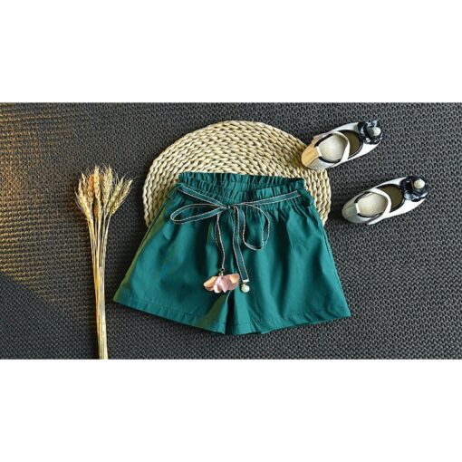 2020 New Summer Girls Green Cute Sleeveless Children's Floral Children's Clothing Girls Tops + Shorts 2 Sets Of Free Shipping