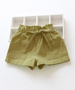 Baby Girl Shorts Kid Short Pants Casual Pants Solid Cotton Pants Summer Children Travel Beach Short Trousers