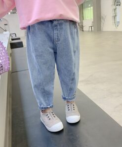 Girls Jeans for Kids spring autumn Trousers Children Jeans Kids Fashion Denim Pants Baby Boys Jean Infant Clothing XIAO LU MAO