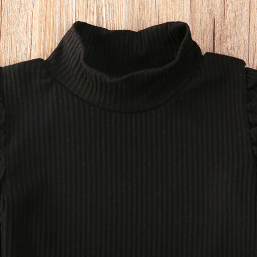 2PCS Infant Baby Girl Clothes Sets Turtleneck Sweater Tops + Leather Skirt Outfits Clothing 1-5Y Toddler sets