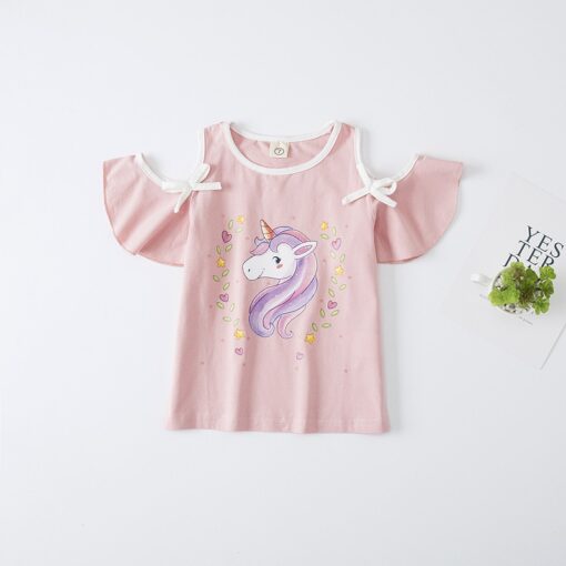 VIDMID children t-shirts baby girls cotton t-shirts tees baby & kids summer children clothes kids cartoon short sleeve 4132 03