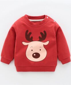 Autumn New Cute Toddler Girl Clothes Fashion Boys Sweatshirt Cartoon Animals Pattern Long Sleeve O Neck Cotton Baby Warm Outfits