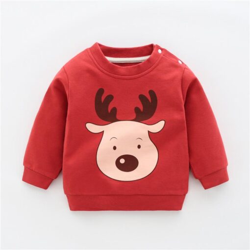 Autumn New Cute Toddler Girl Clothes Fashion Boys Sweatshirt Cartoon Animals Pattern Long Sleeve O Neck Cotton Baby Warm Outfits