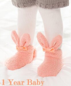 NEW Cute Newborn Baby Socks Plush Bunny Ear Winter Socks For Baby Girls Baby Christmas Floor Socks Baby Girl Clothes Accessories