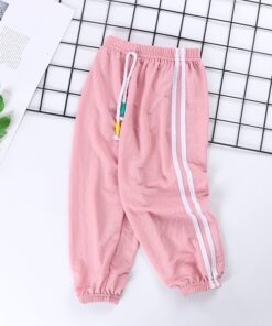 Children Summer Trousers Kid Solid Color Long Harem Pants Boys Sweatpants Toddler Bottom Baby Girl Leggings Anti-mosquito Pant