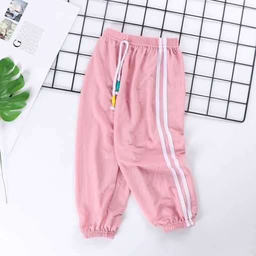 Children Summer Trousers Kid Solid Color Long Harem Pants Boys Sweatpants Toddler Bottom Baby Girl Leggings Anti-mosquito Pant