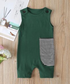 2020 New Baby Boys Girls Clothes Newborn Romper Infant Jumpsuit Summer Cotton Striped Patchwork Rompers Cool Shorts Babies 0-24M