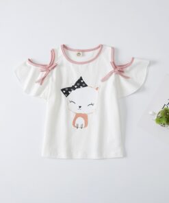VIDMID children t-shirts baby girls cotton t-shirts tees baby & kids summer children clothes kids cartoon short sleeve 4132 03