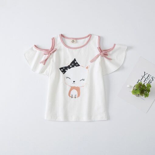 VIDMID children t-shirts baby girls cotton t-shirts tees baby & kids summer children clothes kids cartoon short sleeve 4132 03