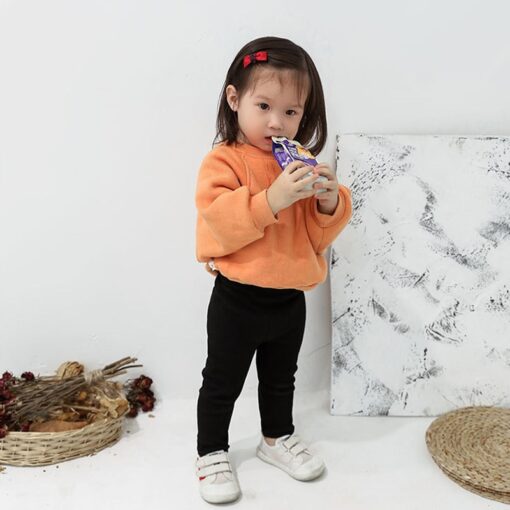 Autumn Baby Boys Girls Leggings Toddler Ribbed Pp Pants Kids Trousers Solid Color Little Boy Harem Casual Cotton Bottoming Pant