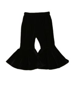 2020 New Toddler Kids Baby Girl Elastic Waist Velvet Flare Pant Bell Bottom Autumn Clothes