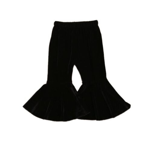 2020 New Toddler Kids Baby Girl Elastic Waist Velvet Flare Pant Bell Bottom Autumn Clothes