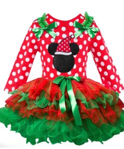 Fancy New Year Baby Girl Carnival Santa Dress For Girls Summer Mouse Christmas Children Clothing Party Tulle Kids Costume