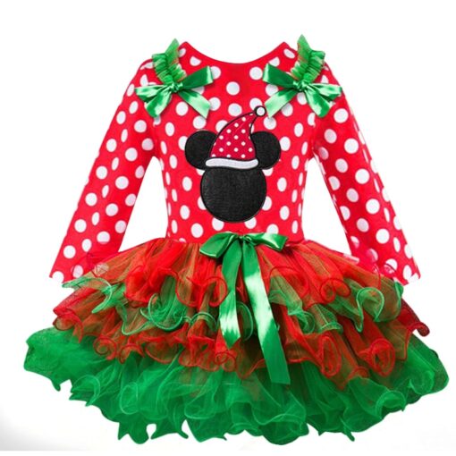 Fancy New Year Baby Girl Carnival Santa Dress For Girls Summer Mouse Christmas Children Clothing Party Tulle Kids Costume