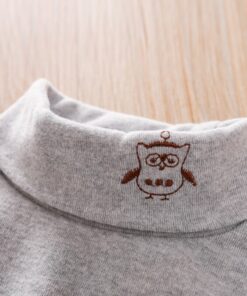 Toddler Children's Clothing TOPS Boys and Girls Autumn Winter Turtleneck Bottoming Shirt Baby Long-Sleeved T-shirt Autumn Kids