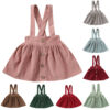 Kid Baby Girl Strap Suspender Skirt Corduroy Party Overalls Autumn A Line Toddler Girls Casual Clothing Outfits 1-6Y