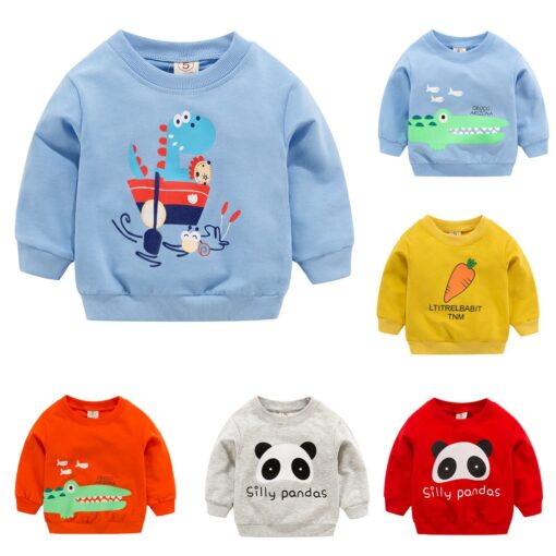 2020 Baby Boys Sweatshirts Winter Spring Autumn Pullover Children Hoodies Panda Long Sleeves Sweater Kids T-shirt Jacket#P30