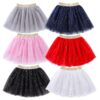 2020 Fashion Kids Mesh Miniskirts Girls Princess Stars Glitter Dance Ballet Tutu Brand Sequin Party Girl Faldas Skirt Elastic