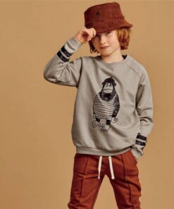 EnkeliBB Child Boys Autumn Winter Sweatshirt Fashion Brand Design Kids Long Sleeve Tops Toddler Boys Clothes For Winter Monkey