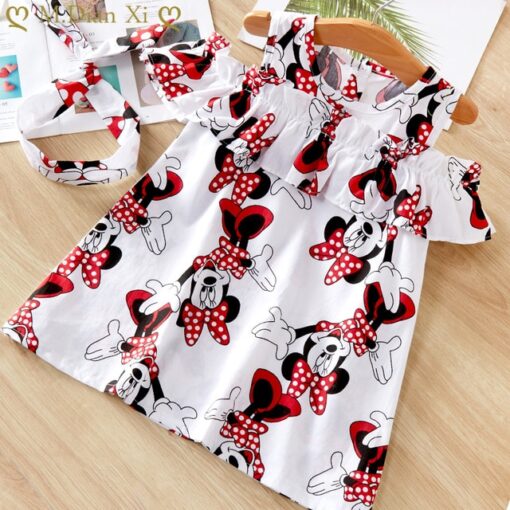 Kids Dresses Girls 2020 New Fashion Sweater Cotton Flower Shirt Short Summer T-shirt Vest Big For Maotou Beach Party Dress