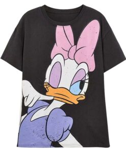 Disney Cartoon Cotton T-Shirt Women 2020 Summer Casual Mickey Mouse Daisy Duck Tshirt Women Vintage Streetwear Tee Tops T-Shirts