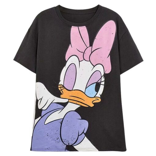 Disney Cartoon Cotton T-Shirt Women 2020 Summer Casual Mickey Mouse Daisy Duck Tshirt Women Vintage Streetwear Tee Tops T-Shirts