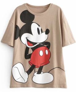 Disney Cartoon Cotton T-Shirt Women 2020 Summer Casual Mickey Mouse Daisy Duck Tshirt Women Vintage Streetwear Tee Tops T-Shirts