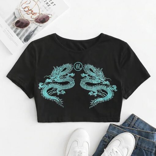 chinese style Dragon print summer t shirt Women Ladies girl Tie-dye Print Sleeveless Pullover Vest Tank tee Tops Shirts hot