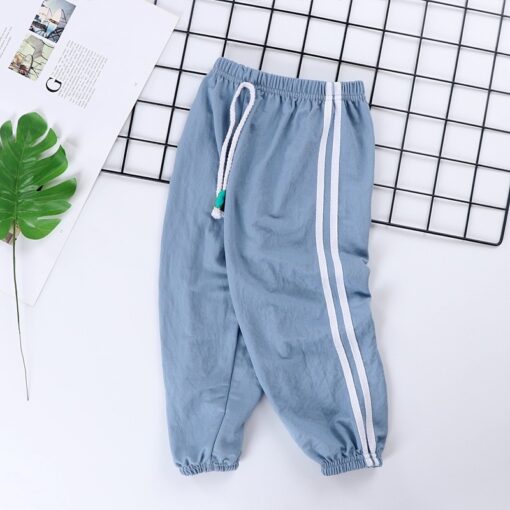 Children Summer Trousers Kid Solid Color Long Harem Pants Boys Sweatpants Toddler Bottom Baby Girl Leggings Anti-mosquito Pant